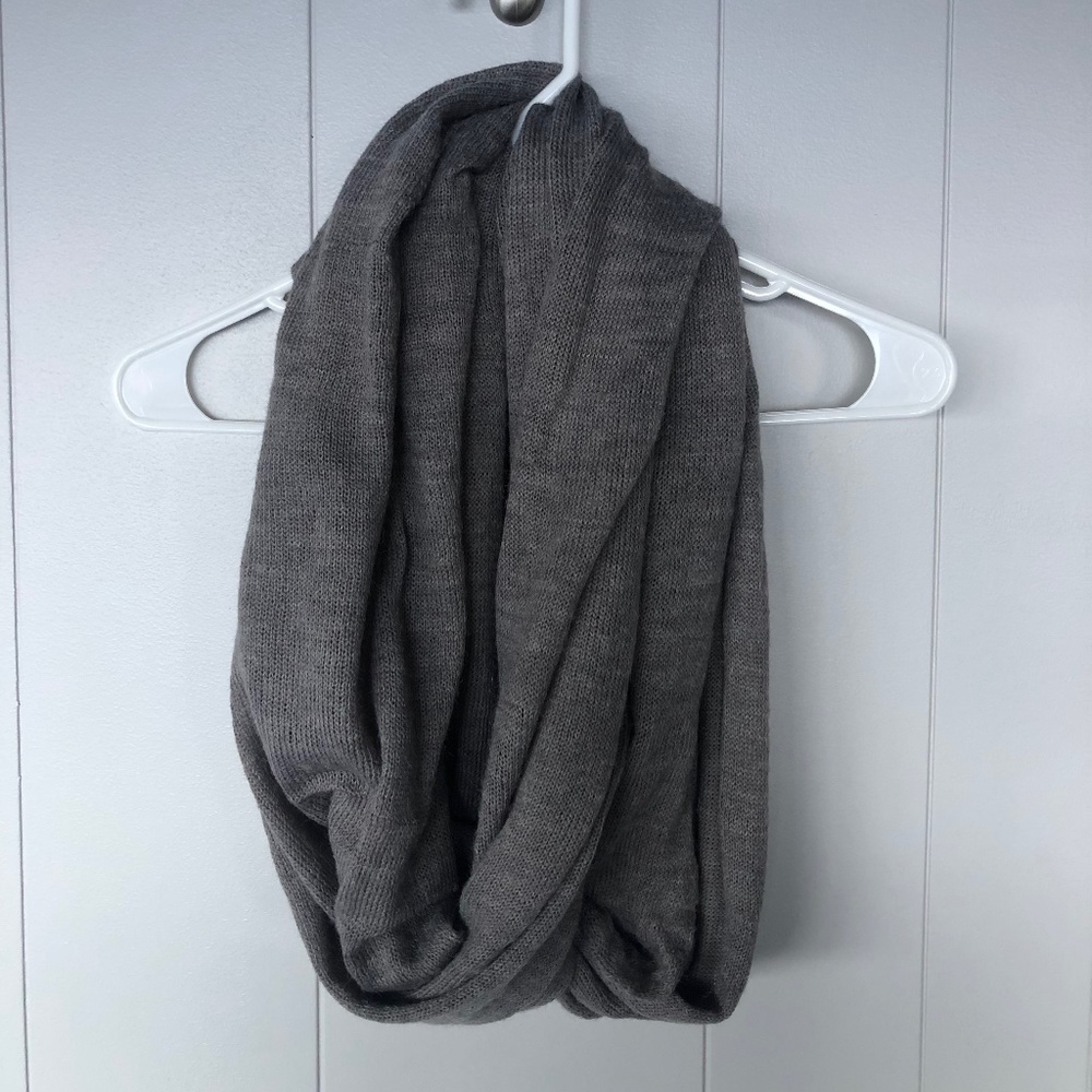 taupe knit infinity scarf